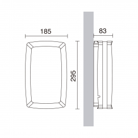 Lampa elewacyjna KIRA 169A-G05X1A-04
