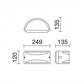Lampa elewacyjna CICLON UP-DOWN 051B-G05X1A-04