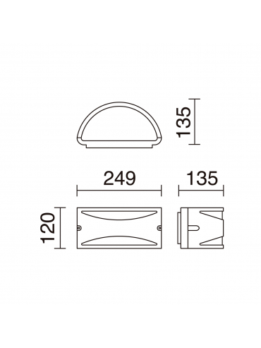 Lampa elewacyjna CICLON UP-DOWN 051B-G05X1A-04