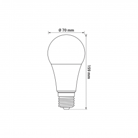 Żarówka LED ORO-ATOS-E27-A70-19W-WW,  3000K