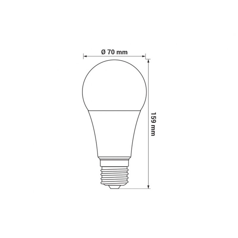 Żarówka LED ORO-ATOS-E27-A70-19W-WW,  3000K
