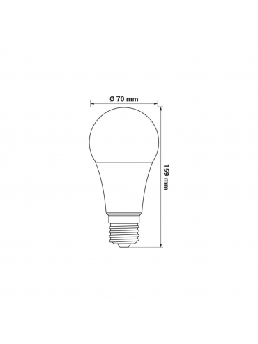 Żarówka LED ORO-ATOS-E27-A70-19W-WW,  3000K