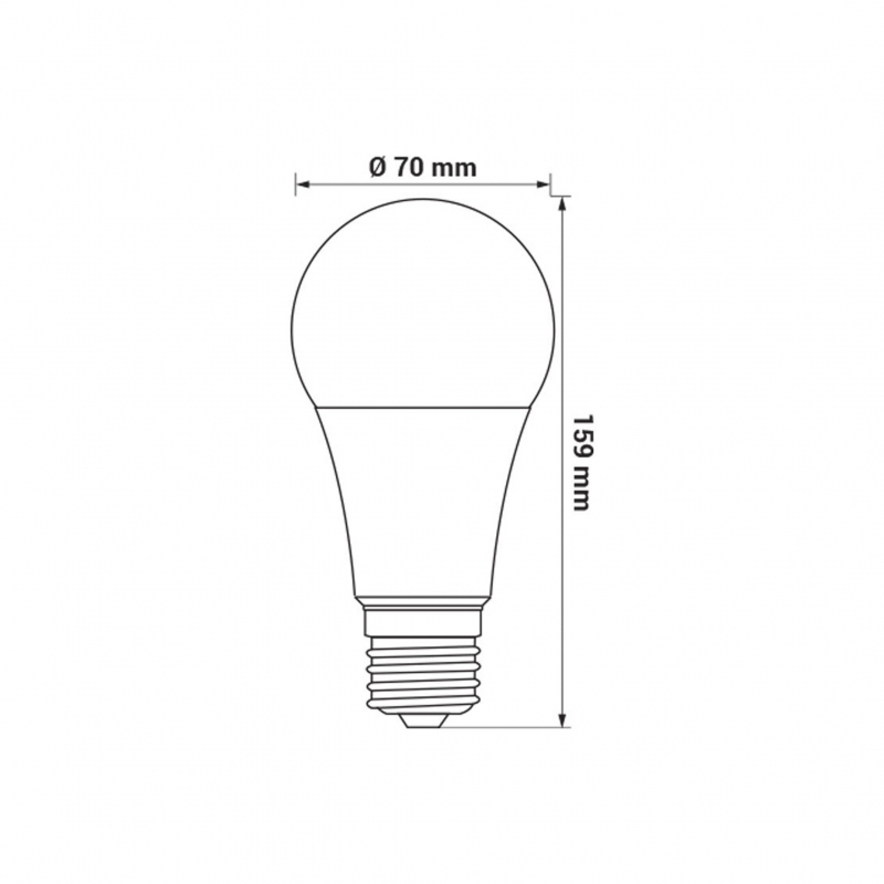 Żarówka LED ORO-ATOS-E27-A70-19W-DW, 4000K.