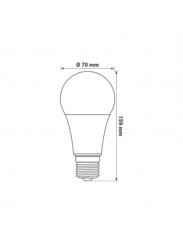 Żarówka LED ORO-ATOS-E27-A70-19W-DW, 4000K.
