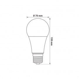 Żarówka LED ORO-ATOS-E27-A70-19W-CW,  6500K