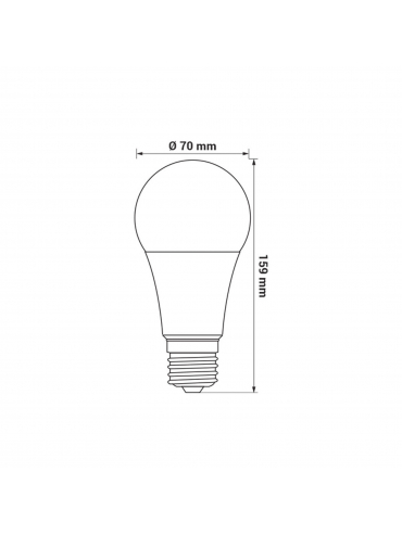 Żarówka LED ORO-ATOS-E27-A70-19W-CW,  6500K