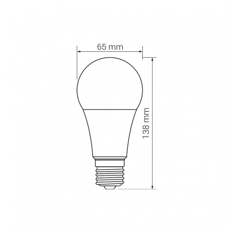 Żarówka LED ORO-ATOS-E27-A65-17W-WW,  3000K