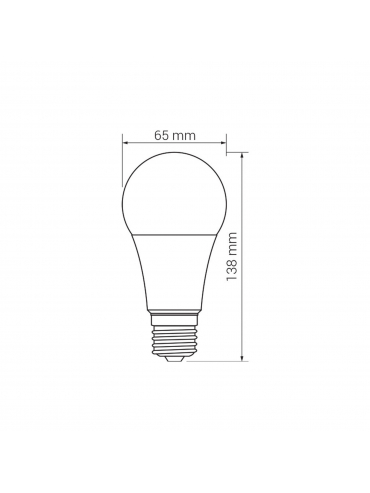 Żarówka LED ORO-ATOS-E27-A65-17W-WW,  3000K