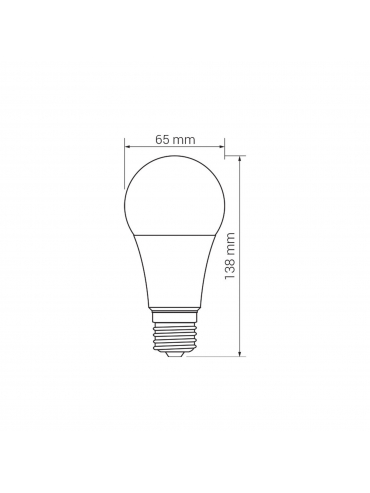 Żarówka LED ORO-ATOS-E27-A65-17W-DW, 4000K.