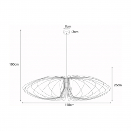 Lampa wisząca TIZI K-3408 CZARNY