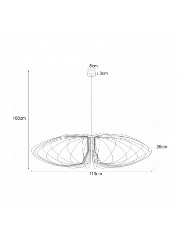Lampa wisząca TIZI K-3408 CZARNY