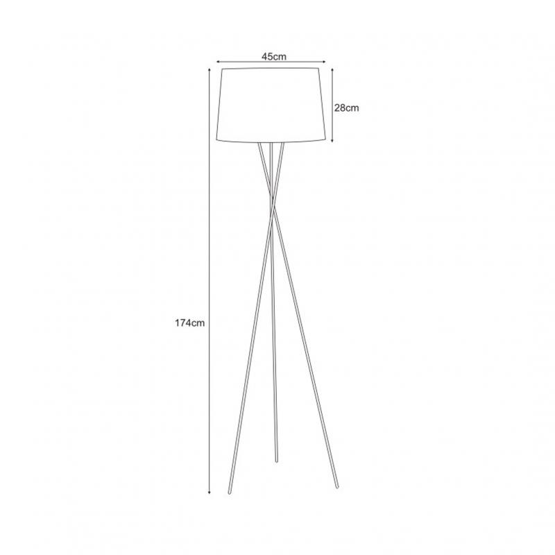 Lampa podłogowa REMI BLACK K-4353