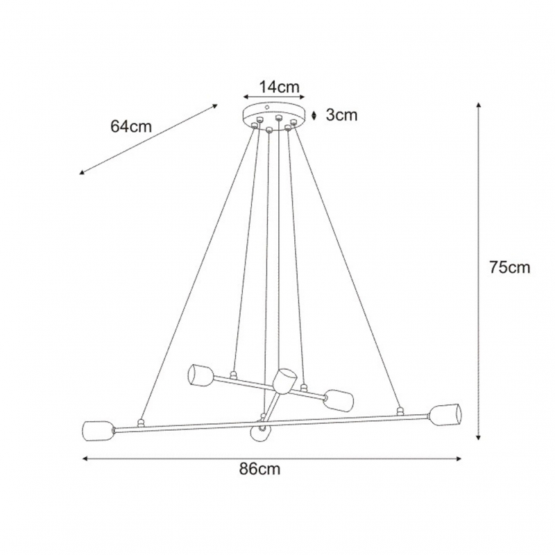 Lampa wisząca SITYA BLACK K-4381