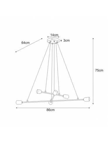 Lampa wisząca SITYA BLACK K-4381