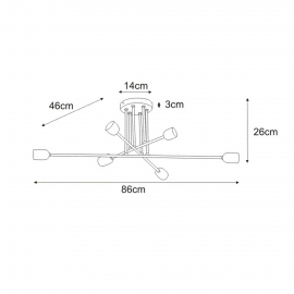 Lampa sufitowa SITYA BLACK K-4383