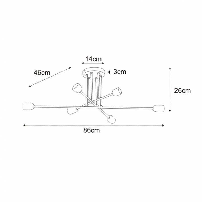 Lampa sufitowa SITYA BLACK K-4383