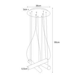 Lampa wisząca MILE BLACK K-4401
