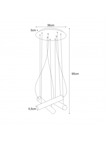 Lampa wisząca MILE BLACK K-4401