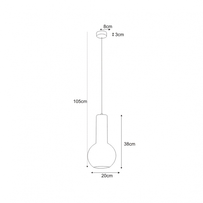Lampa wisząca ARVI WHITE K-4525