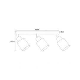 Lampa sufitowa TROY BLACK K-4562