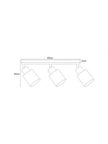 Lampa sufitowa TROY BLACK K-4562