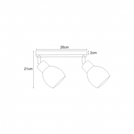 Lampa sufitowa MIKA GRAY K-4585