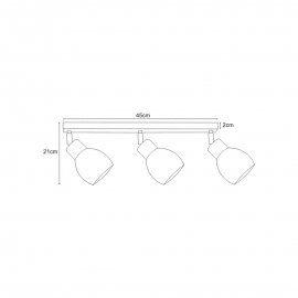 Lampa sufitowa MIKA GRAY K-4586
