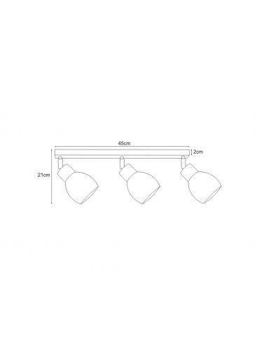 Lampa sufitowa MIKA GRAY K-4586