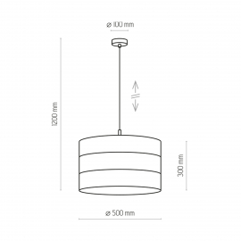 Lampa wisząca TAGO BLACK 3211