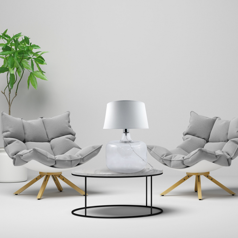 Lampa stołowa BATUMI TRANSPARENT 5527WH