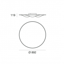 Lampa sufitowa CIRCLE WAVE S 7461