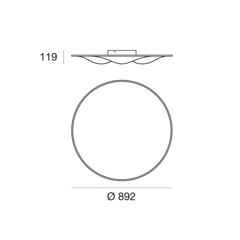 Lampa sufitowa CIRCLE WAVE S 7461