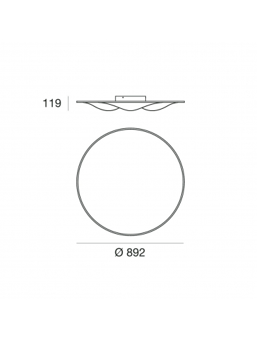 Lampa sufitowa CIRCLE WAVE S 7461
