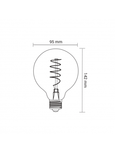 Żarówka ORO-E27-G95-FL-GOLDIE-4W-WW