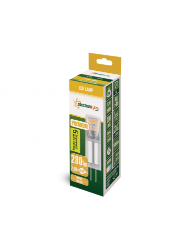 Żarówka LED G4 2,5W 12V PREMIUM, 4000K WOJ+14431