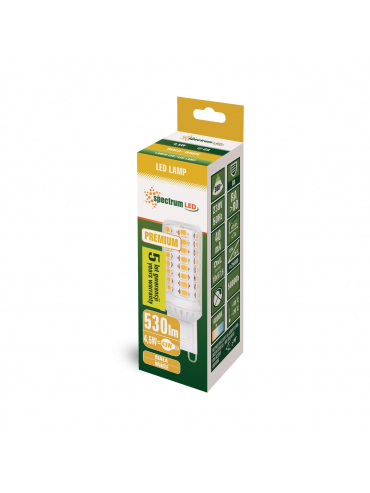 Żarówka LED G9 4,5W PREMIUM, 4000K WOJ+14437
