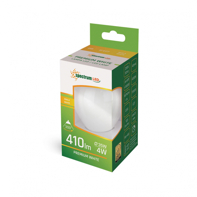 Żarówka LED KULKA 4W COG, 4000K WOJ+14337