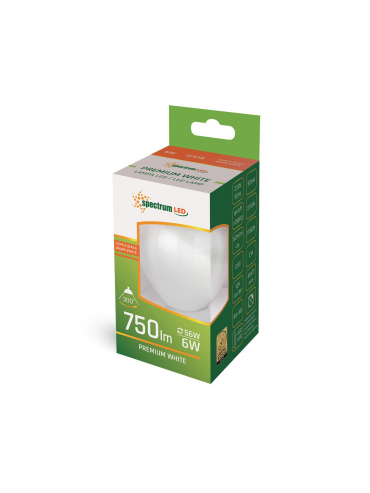Żarówka LED KULKA 6W COG, 2700K WOJ+14394