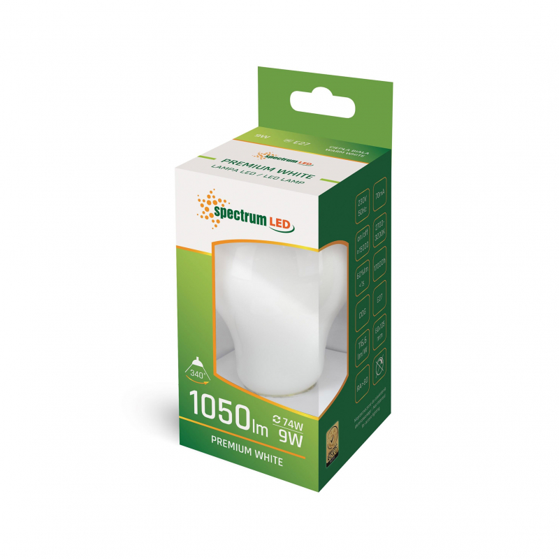 Żarówka LED GLS 9W COG, 2700K WOJ+14076