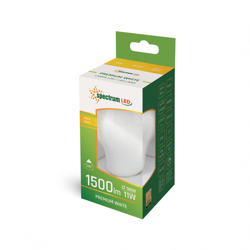 Żarówka LED GLS 11W COG, 4000K WOJ+14366