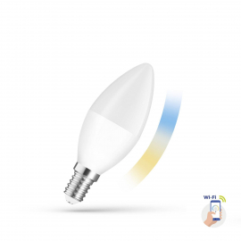 Żarówka LED ŚWIECOWA 5W, 3000-6500K, E-14 230V CCT+DIM Wi-Fi SpectrumSMART WOJ+14413