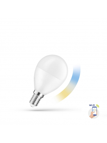 Żarówka LED KULKA 5W, 3000-6500K, E-14 230V CCT+DIMM Wi-Fi SpectrumSMART WOJ+14414