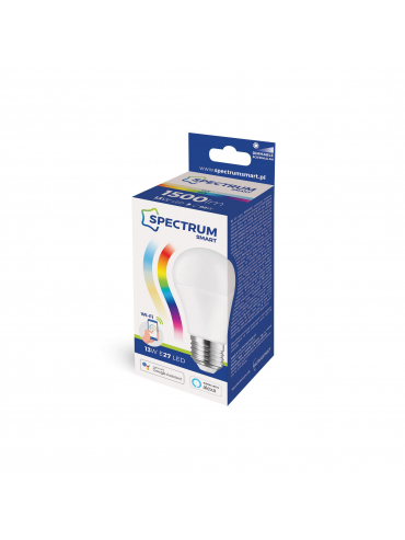 Żarówka LED GLS 13W E-27 230V RGBW+CCT+DIM Wi-Fi SpectrumSMART WOJ+14473
