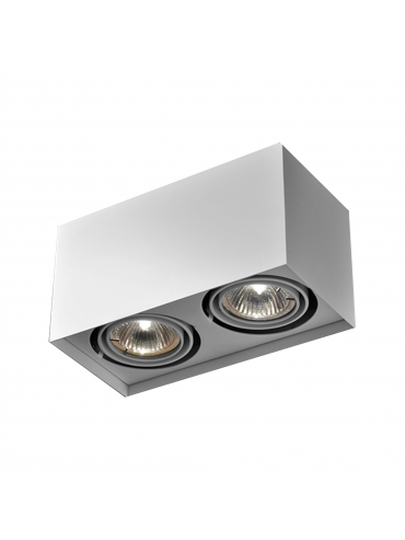 Spot SQUARES 50x2 230V Phase-Control natynkowy biały struktura 45812-0000-U8-PH-13