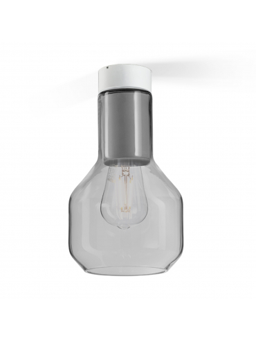 Lampa sufitowa MODERN GLASS Barrel SP E27 Phase-Control natynkowy biały struktura 40448-0000-U8-PH-13