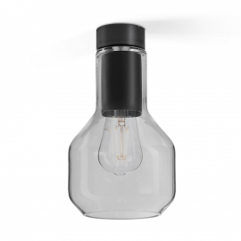 Lampa sufitowa  MODERN GLASS Barrel SP E27 Phase-Control natynkowy czarny struktura 40448-0000-U8-PH-12