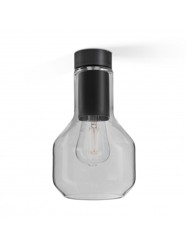 Lampa sufitowa  MODERN GLASS Barrel SP E27 Phase-Control natynkowy czarny struktura 40448-0000-U8-PH-12