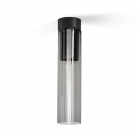 Lampa sufitowa MODERN GLASS Tube TP E27 Phase-Control natynkowy czarny struktura 40404-0000-U8-PH-12