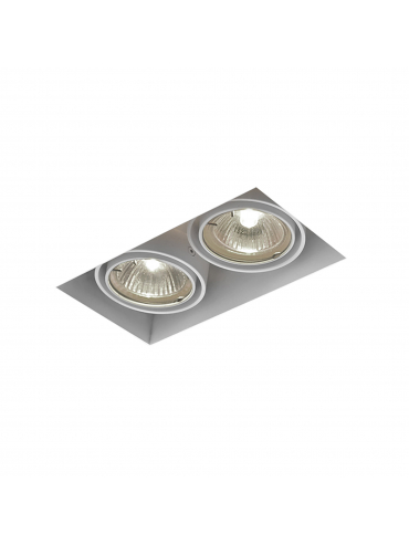 Spot SQUARES 50x2 trimless 230V Phase-Control wpuszczany biały struktura QS 37012-0000-U8-PH-13
