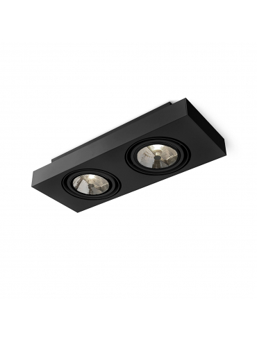 Spot SLEEK distance 111x2 natynkowy czarny struktura 46613-0000-T8-00-12